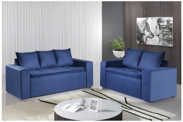 ESTOFADO CONJUNTO SOFÁ 3x2 LUGARES LONDRES - 166/132cm - PRIMOR