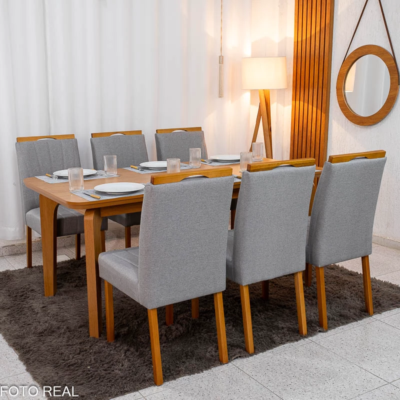 Conjunto Mesa de Jantar Londrina + 6 Cadeiras Isabela - Rufato/Art