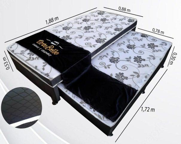 BIBOX CONJUGADA SOLTEIRO C/ AUXILIAR D20 ORTOPÉDICA - 53 x 88 x 188 cm - ORTOBELLO