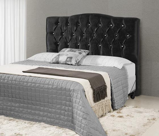 CABECEIRA CASAL QEBEC VELUDO SUEDE - 1,40m - SHALOM MÓVEIS - 2.4 - SR