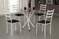 Mesa Maraba Tubo Tampo Vidro Quadrado 75cm 4Cd - Teixeira - 4.2/SR 2