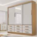ROUPEIRO MERIDIAN PLUS/GOLD  C/ ESPELHO 3P CORRER 9G - 2.00m - D'DORO - 1.18/SR/LD/TD/PR/RF 4