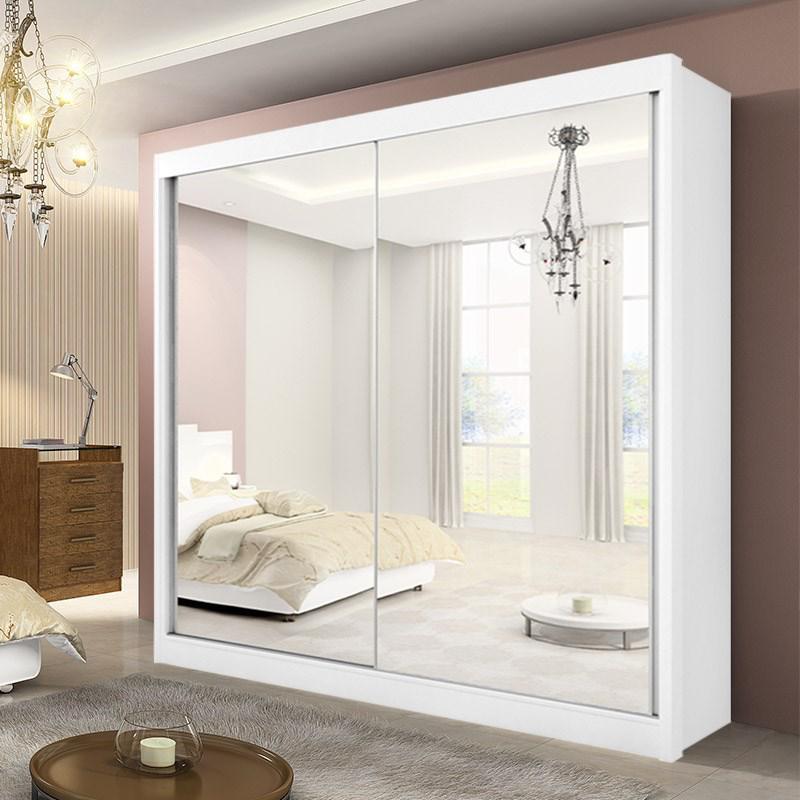 ROUPEIRO LAS VEGAS 2P CORRER 6G C/ ESPELHO D'DORO 100%MDF - 2.20m - 2.2/SR /PR