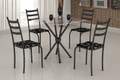 Mesa Maraba Tubo Tampo Vidro Quadrado 75cm 4Cd - Teixeira - 4.2/SR 1