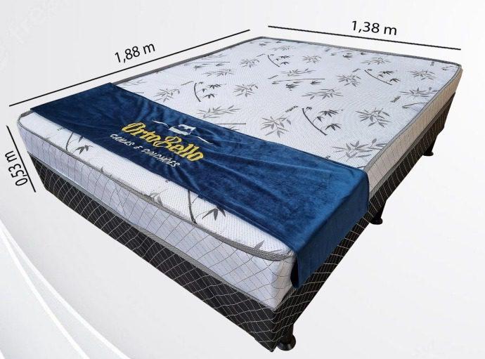CAMA BOX CONJUGADA CASAL MONACO D23 - 53 x 138 x 188 cm - ORTOBELLO