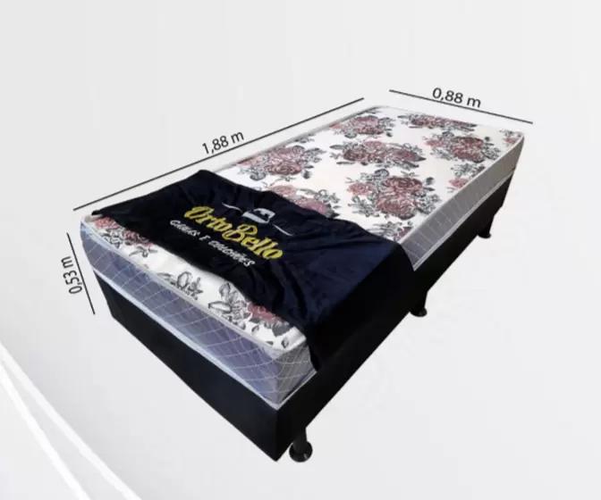 CAMA BOX CONJUGADA SOLTEIRO LISBOA D23 - 53 x 88 x 188 cm - ORTOBELLO