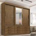 ROUPEIRO MERIDIAN PLUS/GOLD  C/ ESPELHO 3P CORRER 9G - 2.00m - D'DORO - 1.18/SR/LD/TD/PR/RF 1