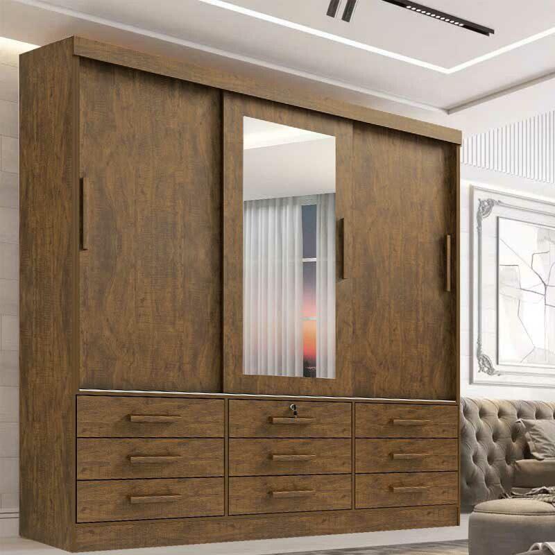 ROUPEIRO MERIDIAN PLUS/GOLD C/ ESPELHO 3P CORRER 9G - 2.00m - D'DORO - 1.18/SR/LD/TD/PR/RF