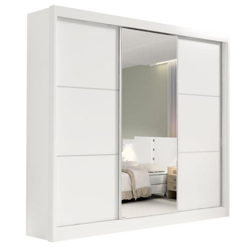 ROUPEIRO LOS ANGELES LISO C/ ESPELHO 3P CORRER 6G - 2.73m - 100%MDF - D'DORO - 2.1/TD/LD 2.0/SR