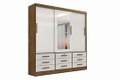ROUPEIRO MERIDIAN PLUS/GOLD  C/ ESPELHO 3P CORRER 9G - 2.00m - D'DORO - 1.18/SR/LD/TD/PR/RF 2
