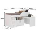 CAMA SOLTEIRO MULTIFUNÇÃO BIANCA 100%MDF - CIMOL - 1,14/1,65m - 6.5/PR/RN 2