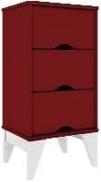 CRIADO/MESA DE CABECEIRA TWISTER 3 GAVETAS MDF - 36 CM - TCIL - 1.8 - LD/RN 2.0/TRA 3