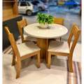 MESA SLIN/ FLIPP 90CM REDONDA + 4 CADEIRAS BRIZA  (CONJUNTO) - VIERO -  5.3/RN/SR 1