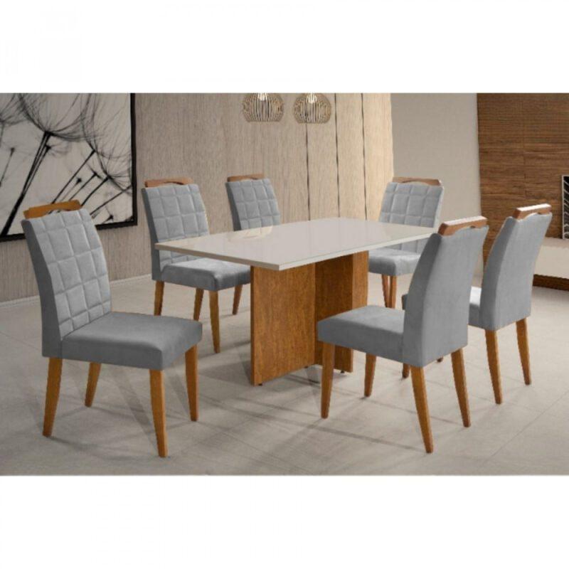 MESA LOS ANGELES 160CM C/ 6 CAD LAS VEGAS ou SOPHIA - MINASPLAC - 1.1/RN 1.2/PR