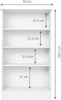 ARMÁRIO MULTIUSO SAPATEIRA ALASKA NEW 2 PORTAS - 63 CM - NOTÁVEL - 1.5 - RN/TRA 4