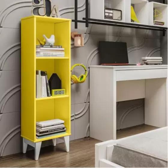 Livreiro Organizador Estante Twister Com 3 Prateleiras - TCIL Móveis - 1.3 - TRA