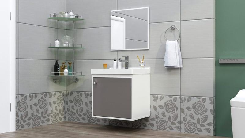 Gabinete banheiro Conjunto Canis Cerocha 100%MDF - 0,40m - 1.4/SR