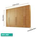 ROUPEIRO GR LUCCA PREMIUM 6P6G RUFATO 100%MDF - 2,73m - 1.5/TD 1.7/RF 2