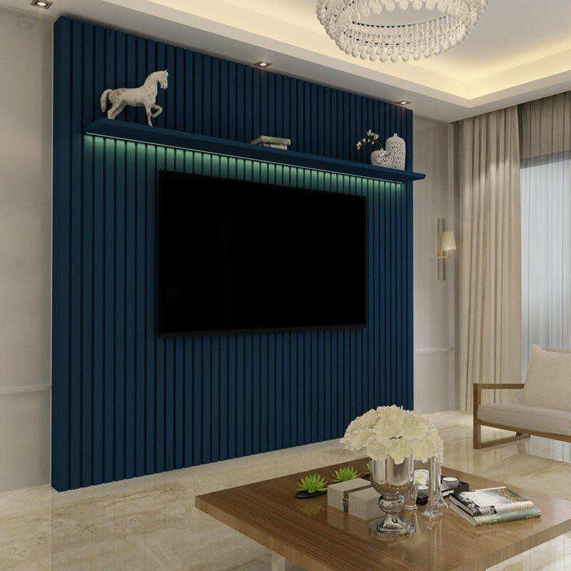 Painel Nobre Ripado 1 Prat c/ LED - 2,30m - Gelius - 1.2/SR/RN/LD//PR