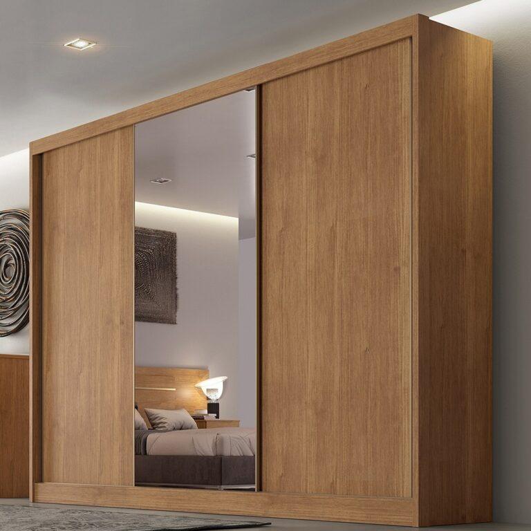 ROUPEIRO GR SOLLO PLUS 3P CORRER 6G C/ ESPELHO NOVO HORIZONTE 100%MDF - 2,73m - 1.99/RF/RN 2.4/TRA 2.05 PR/TD