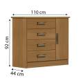 CÔMODA FIRENZE 4 GAVETAS 1 PORTA - 1,10m - D'DORO - 4.1/SR/4.0/RF/LD 5
