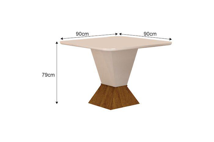 MESA LARISSA 90CM - C/4 CADEIRAS DOAH LEIFER - 9.9- TRA