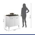 Balcão cooktop Sevilha 4 Bocas Kaiki - 0,84m - 2.2/SR 5