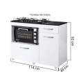 Balcão cooktop Violeta 4 Bocas 1,14m Kaiki - 3.4/SR/TD/CW 3.3/PR 3