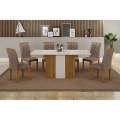MESA DOHA C/ 6 CADEIRAS DOHA - 160cm - LEIFFER - 1.46 - TRA/PR 1