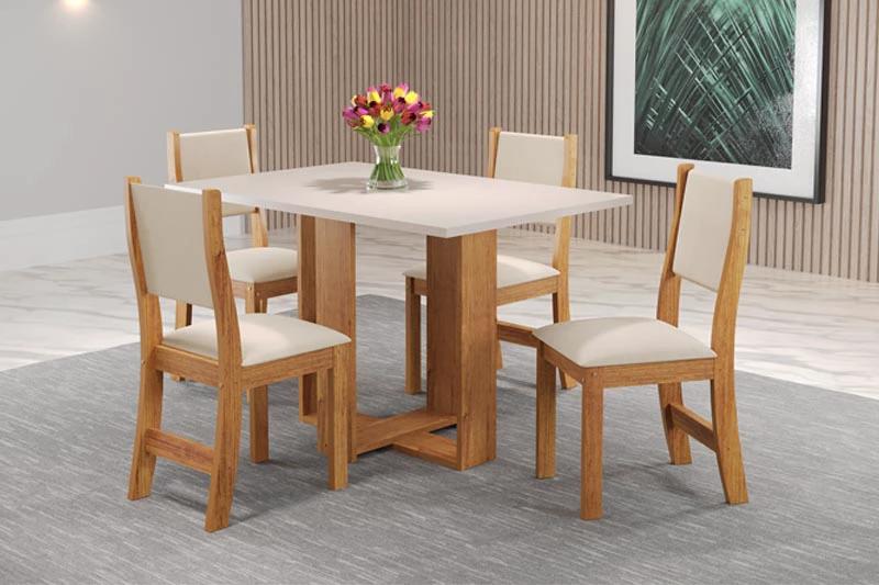 Mesa Magic/Flipp Ret 120x80 C/ 4 Cadeiras Sol - 5.5 - TD/LD/PR - 5.6 - SR
