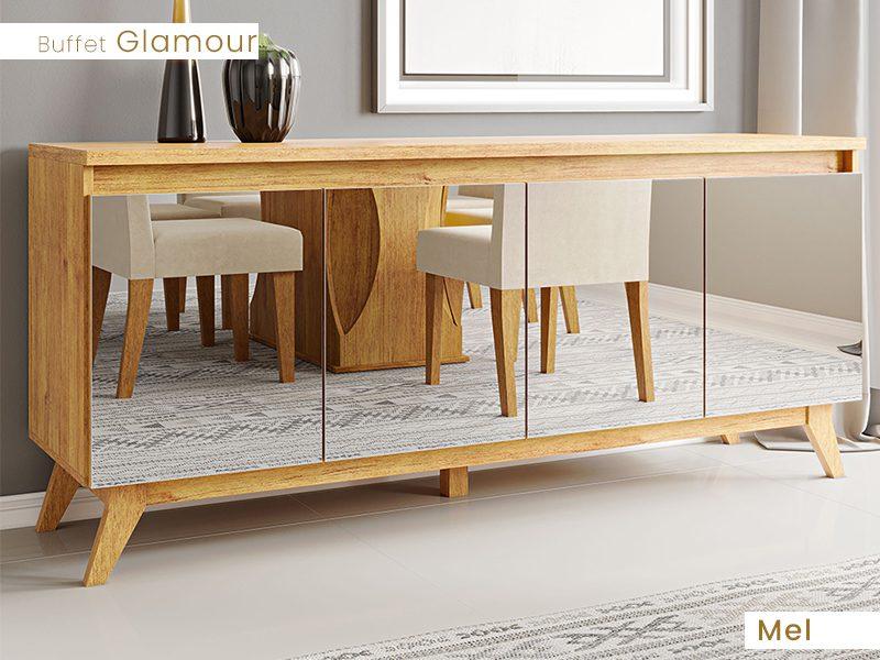 Buffet Luize 4P c/ Espelho - Viero - 1,56m - 4.8/SR