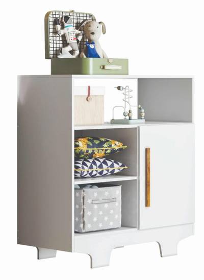 Cômoda Flocos 1P 3N Tigus Baby 100%MDF - 0,67m - 3.2/SR