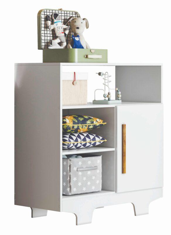 Cômoda Flocos 1P 3N Tigus Baby 100%MDF - 0,67m - 3.2/SR