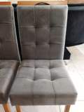 Mesa Berlim 1,20m - Tampo MDF/vidro - Rufato - c/4 cadeiras Sophia RN - 1.0/SR 4