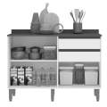 Balcão Cozinha Pérola 2P2G - 1.20m - Sallêto - 3.2/RF/RS 3.0/LD 4