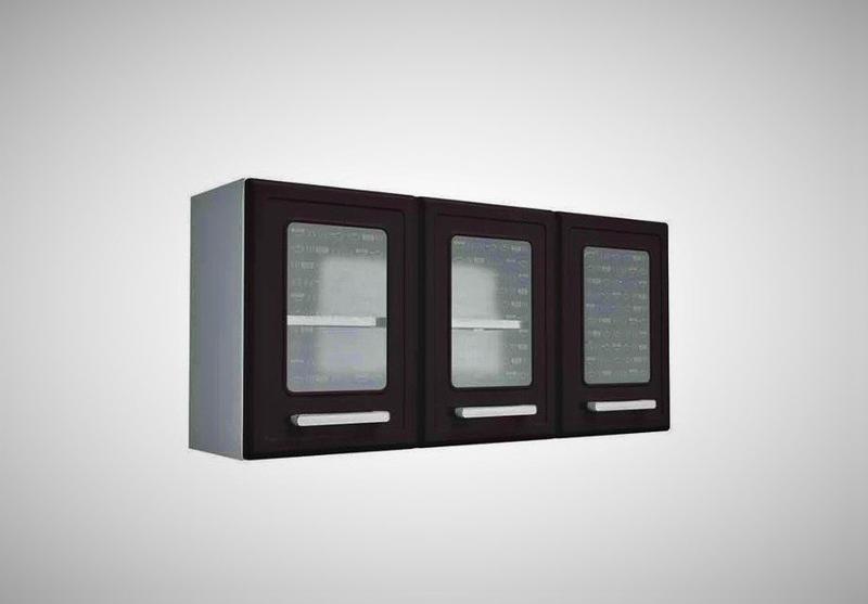 Armario Aco Triplo Medio Vidro Mais Gourmet - 1,20m - Bertolini - 4.0 - SR