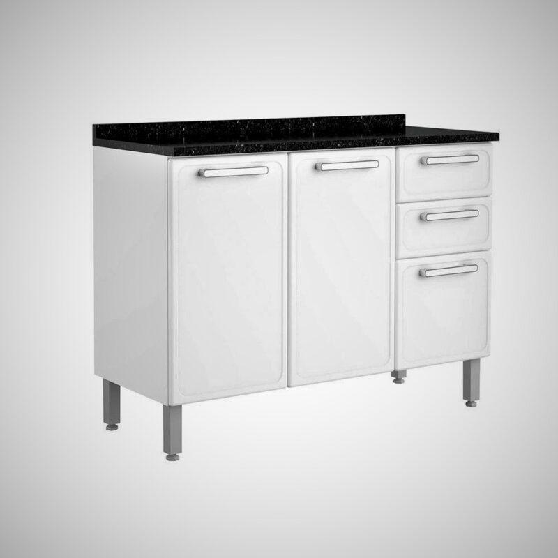 Balcão Aço Triplo 2G Tampo Mais Gourmet - 1,20m - Bertolini - 7.8 - SR