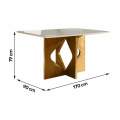 Mesa Moscou 120x90 Tampo Mdf Vidro  Cel moveis - c/ 4 Cadeiras - 1.51 - SR 1