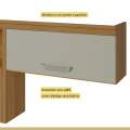 Armário Aéreo Basculante Princesa 2P1N 100%MDF - 200cm - Nesher - 5.4/SR 5.3/LD/TRA 5.1/RN 5