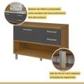 Balcao Princesa 120 1P2G1N com Cx Org 100%MDF -Nesher - 5.5/SR/TRA/LD 6