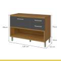 Balcao Princesa 120 1P2G1N com Cx Org 100%MDF -Nesher - 5.5/SR/TRA/LD 3