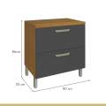 Balcao Princesa 80 1P1G 100%MDF - Nesher - 3.8/SR 2