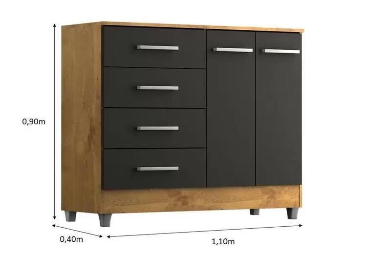 Comoda Gisele 4G 2P 1,10m - Quarta Divisão - 3.6/SR