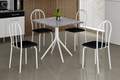 Mesa Soma Tubular quadrada 70X70  c/4cadeiras granito ou ardosia - 3.8/TRA 1