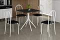 Mesa Soma Tubular quadrada 70X70  c/4cadeiras granito ou ardosia - 3.8/TRA 2