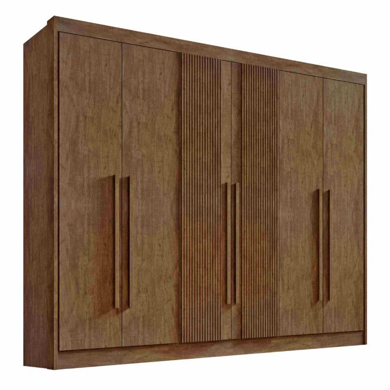 Roupeiro Athos 6P ripado 100%MDF - 2,78m - D Doro - 2.59 - SR
