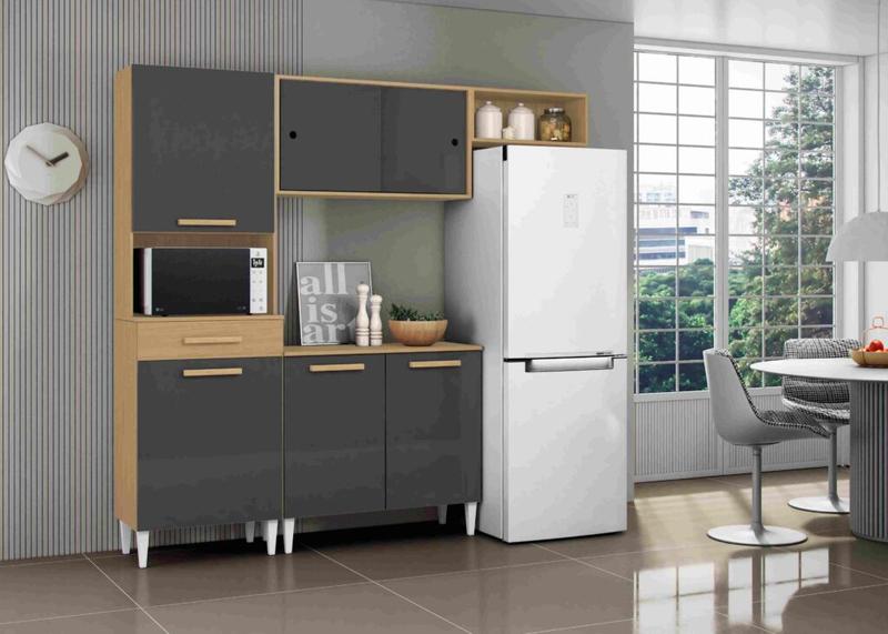 Cozinha Compacta Isabelle c Balcao 100%MDF- 2,01m - Aramoveis - 4.8/SR/PR