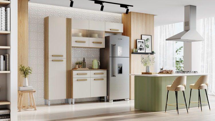 Cozinha Lilian com Balcão 7P2G - 2,10m -  Aramóveis - 6.1- SR