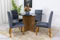 Mesa de Jantar Helo 120×90 c/ 4 cadeiras Roma Veludo - 8.4 - RF 1