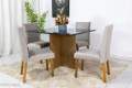 Mesa de Jantar Helo 120×90 c/ 4 cadeiras Roma Veludo - 8.4 - RF 2
